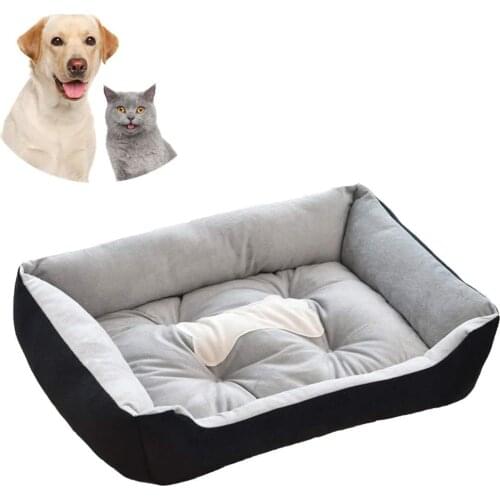 Washable Bone Pet Bed Warm Pet Products For Small Medium Large Dog Soft Pet Bed For Dogs House and Cat Puppy Cotton Kennel Mat