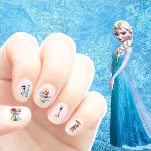 Cartoon children nail sticker Elsa Sofia nail art decals makeup pretend play beauty fashion toy cosplay party girl gift