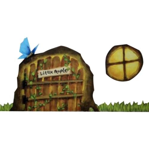 No Cats Scaredy Mice Mouse Hole Wall Sticker Decal Cute Novelty Wall Paper Home Decoration Home Decoration Stickers & Posters WW