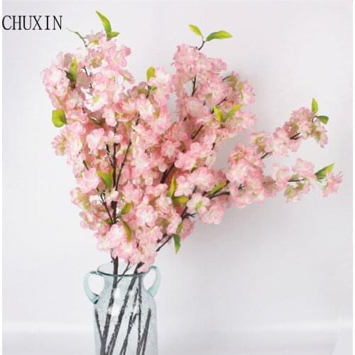 105cm New Japanese Sakura Artificial flowers Fake Cherry Blossoms Wishing Tree For Home Hotel Living room decoration flores