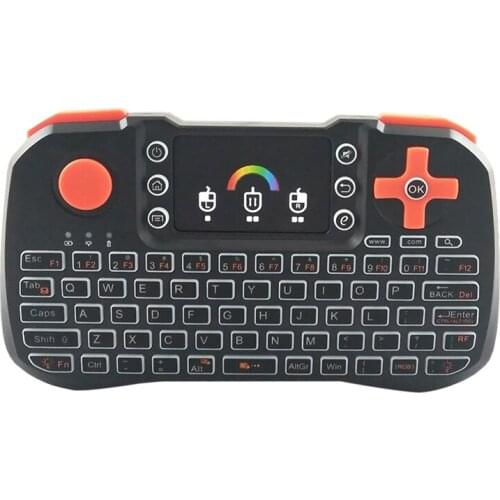 New Wireless Smart Remote Control Mini Game Remote Sensing Keyboard 2.4G+Keyboard+Mouse Touchpad+Colorful for Computer TV