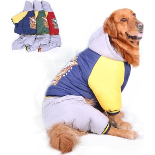 Golden Retriever dog clothes winter Baseball dog jackets Warm Labrador Pet clothes For big dogs clothes Alaska ubranka dla psa