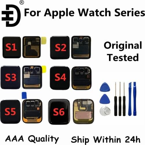 Original For Apple Watch Series 4/5 40mm 44mm LCD Display Touch Screen Digitizer For Apple Watch Series 1/2/3 38mm42mmLCD Screen