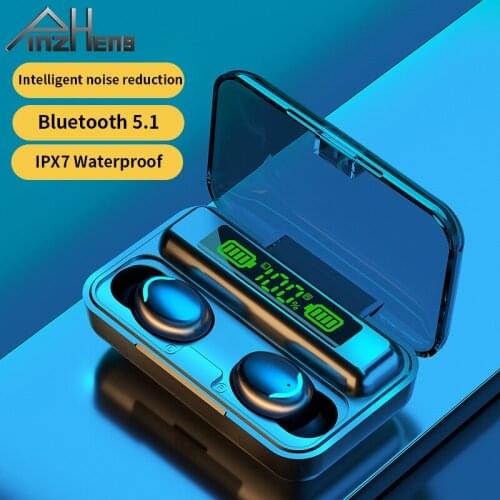 PINZHENG F9-V5.0 Bluetooth 5.0 Earphones TWS Fingerprint Touch Headset HiFI Stereo In-ear Earbuds Wireless Headphones For Sport