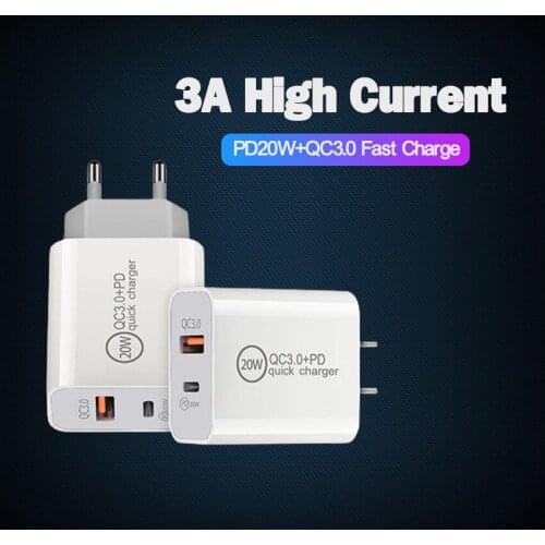 HB06 PD+QC3.0 20W Portable Charger Support Fast Charging Dual USB Port For iPhone11 12 Pro Max For Xiaomi 10 11 For Huawei