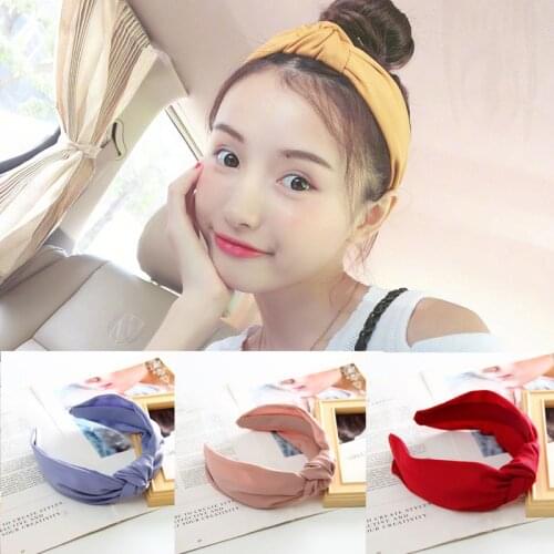1PC Fashion Retro Fabric Women Girls Hairband Korean Style Headband Hair Accessories Plaid Fashion Vintage Headwear Headwrap