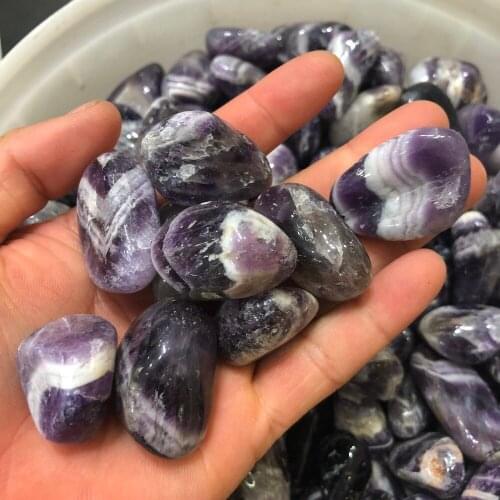 100g Natural fantasy purple gold polished quartz crystal semi-precious stone