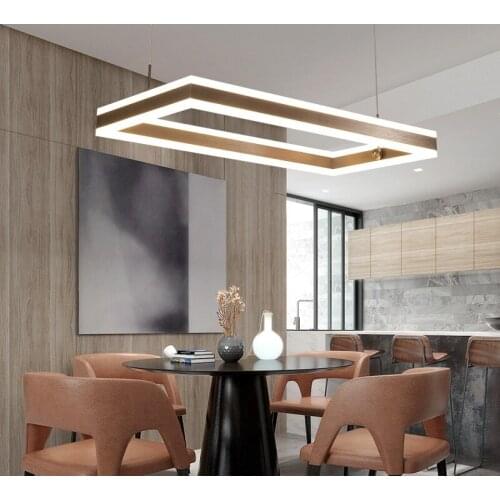 Rectangle up&down LED chandelier Living room dining room bedroom study light Coffee shop restaurant clothing store chandelier