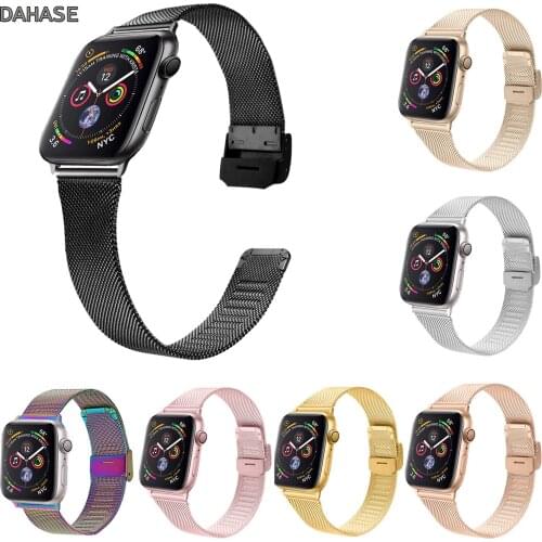 ML Loop Band For Apple Watch 44mm 40mm Strap iWatch Band 42mm 38mm Stainless Steel Watchband Apple Watch Series 5 4 3 2 1