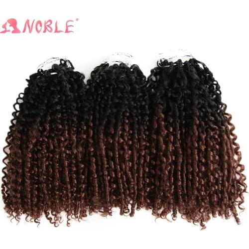 Noble Star Crochet Hair Extensions 12 Inch Fluffy Spring Twist Crochet Braids Ombre Brown For Black Women