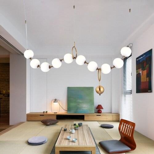 Modern led glass ball hanging lights pendant lights home lighting led wall moon lamp modern chandelier dining rooom bedroom