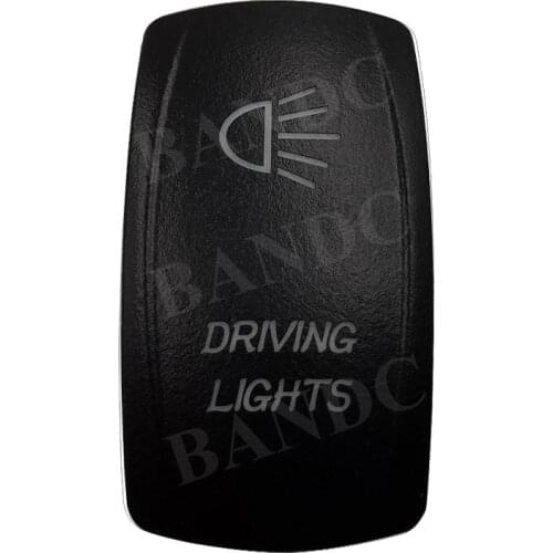 Cover Cap Only! DRIVING LIGHTS Laser-Etched Rocker Switch Cover Cap for Car Boat ARB Caravan RV, Support Backlit, Auto DIY Parts