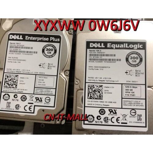 Pulled 2.5 EqualLogic 300G 10K 0XYXWW 0W6J6V XYXWW W6J6V ST9300603SS HDD