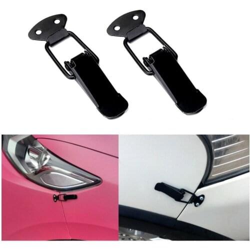 2Pcs Universal Bumper Durable Security Hook Lock Clip Kit Clip Hasp For Racing Car Truck Hood Quick Release Fastener Auto