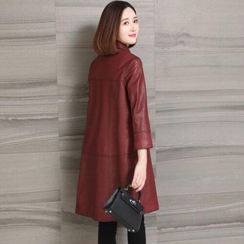 100% Genuine Leather Jacket Women Real Sheepskin Leather Luxury Coat Plus Size Casual Vintage Ladies Clothes Cuero Genuino QT131