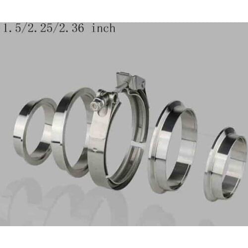 1.5/2.25/2.36 inch V-Band Clamp Male/Female Flange Kit V-band Turbo Exhaust Pipes Car Accessories