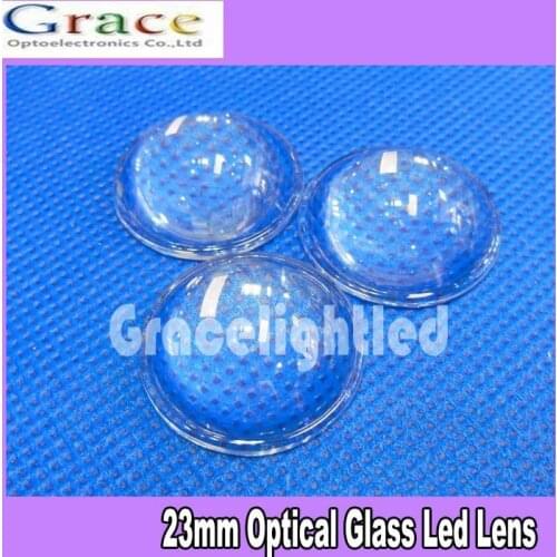 10pcs High Power LED 23mm convex lens optical glass led lens