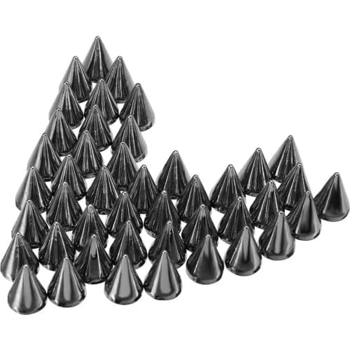 100pcs/lot Alloy Spikes Cone Studs Rivet Bullet Spikes Cone Screw Studs for Clothes Leathercraft Punk Rock 7x10mm