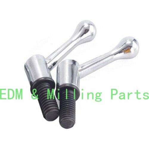2pcs CNC Milling Machine Parts Head Table Lock Bolt Handle 1/2 Thread For Bridgeport Mill Part