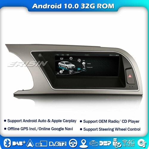 2615 Car Stereo Autoradio CarPlay GPS Sat Nav for Audi A5 2009-2016 DAB+4G WIFI OEM Radio 8.8" IPS Android 10 OBD SWC DVB-T2