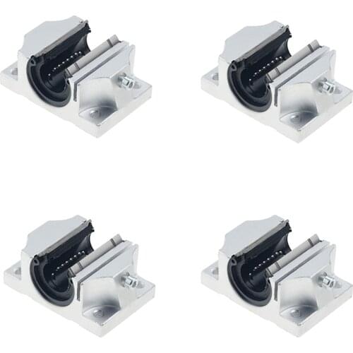 4pcs/lot TBR16UU TBR20UU TBR25UU TBR30UU Linear Ball Bearing Support Block CNC Router for 3D printer parts linear rail