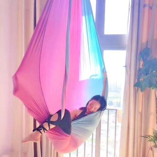 5*2.8M Hammock Latest Multifunction anti gravity aerial yoga hammock set yoga swing inversion Air yoga swing Full Set 13 Colors