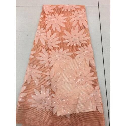 DI YA SI african lace fabric with sequins 2018 hot sequin fabric high quality tulle sequins lace fabric for evening dresses jjh