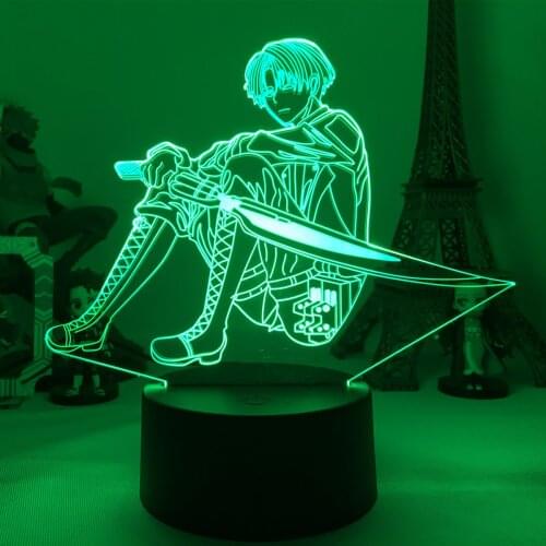 Anime Attack on Titan night Light 3d Tabl Lamp for Bedroom Decor Attack on Titan LED Night Light Lamp Gift Birthday Gift Manga