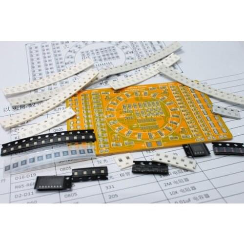 Free Shipping! 1pc SMD component soldering practice board Water light kit Skills Training Kit