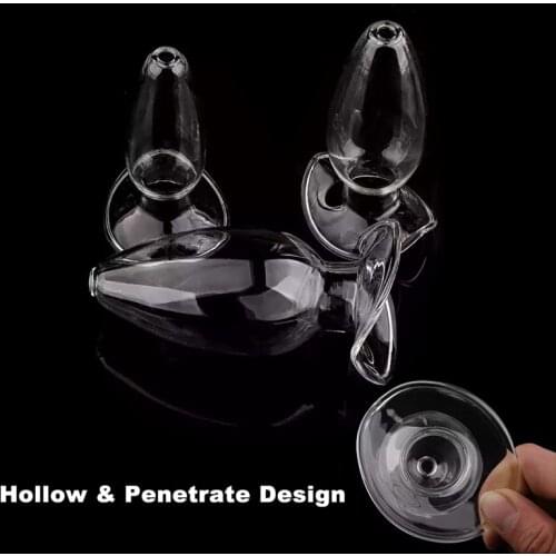 Big Hollow Glass Anal Plug Dildo Prostate Massage Vaginal Anus Dilator Speculum Butt Plug Small medium large SM Sex Products 18