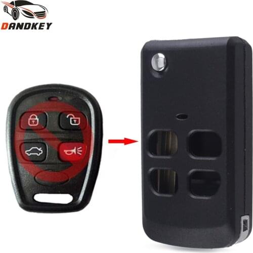 Dandkey 4 Buttons Fob Flip Folding Remote Key Case Shell For KIA Sorento Optima Spectra Replacement Modified Key Shell