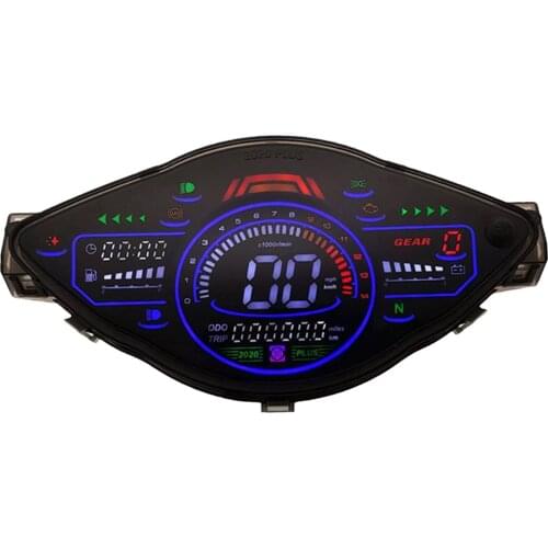 LCD Display Digital Motorcycle Digital Speedometer for Honda Wave 100 110