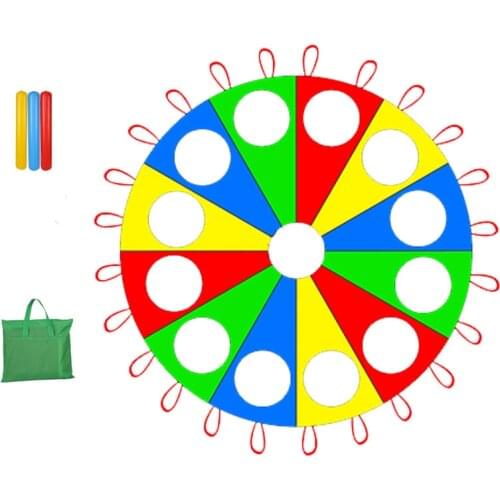 Kindergarten children Colorful Mat Rainbow Umbrella Parachute Toy Parent-child Activities Game Props Children Outdoor Sports