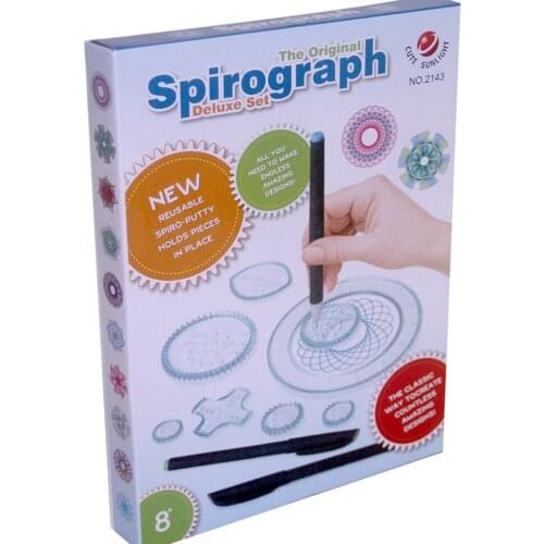 Designs Interlocking Gears & Wheels,draw Educational Toys 2020 New Spirograph Deluxe Set Design Tin Set Draw Spiral