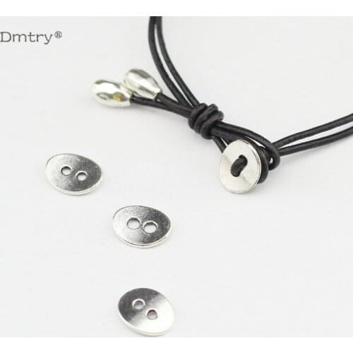 Dmtry 20pcs Jewelry Finding Clasp Use With 1.5mm Round Leather Rope For Jewelry Making Handmade DIY Charms Zinc Alloy Gift C0017