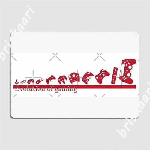 Evolutions Of Gaming Metal Signs Bar Cave Design Garage Decoration Wall pub Tin sign Posters