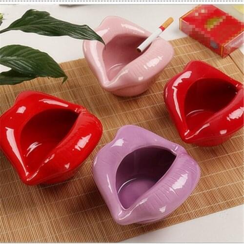 Ceramic Ashtray Creative Cute Cigar Ashtray Fashion Lip-shaped Trend Housewares Personality Ashtray Cigar Gift for Boyfriend