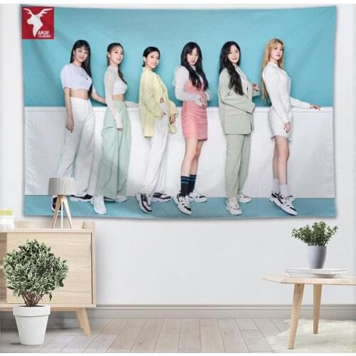 KPOP G-IDLE Tapestry Wall Hanging Decor Wall Cloth Tapestries Home Decoration Accessories Psychedelic Carpet Decorative 0512