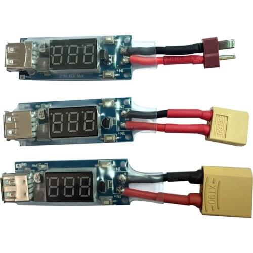 Lipo Battery XT60 T Plug XT90 Field Convertor To USB Phone Charger 5V 2A Output 7.4-40V Wide Input for Outdoor RC Drone
