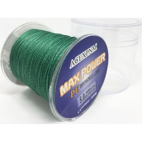 Max Power Germen Quality 500m 4 Strands Super Strong Japanese Multifilament PE Braided Fishing Line 8 10 20 30 40 60LB