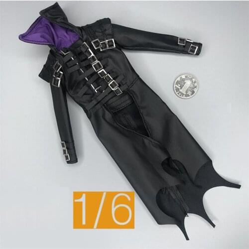In Stock For Sale Scale 1/6th FASToys Bat Death Fashion Black Leather Coat Shirt Model For Usual 12inch Doll Soldier Collection