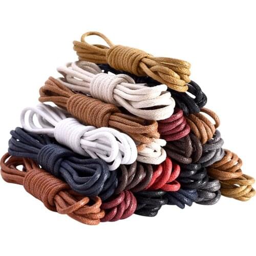Fashion Shoe Laces Bootlaces Waxed Shoes Rope Sneakers Shoelaces Round Strings Martin Boots Lace Sport Shoe Tie Shoe Accessories