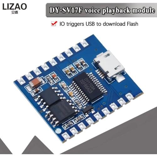MP3 Player Module Voice Module 4MB Voice Playback IO Trigger Serial Port Control USB Download FLash DY-SV17F