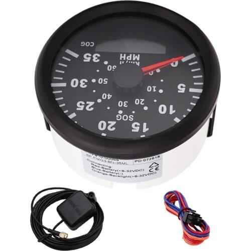 Motorcycle GPS Speedometer Speed Gauge Meter 35MPH 60kmh IP67 Waterproof With Red Backlight and Speedometer Sensor
