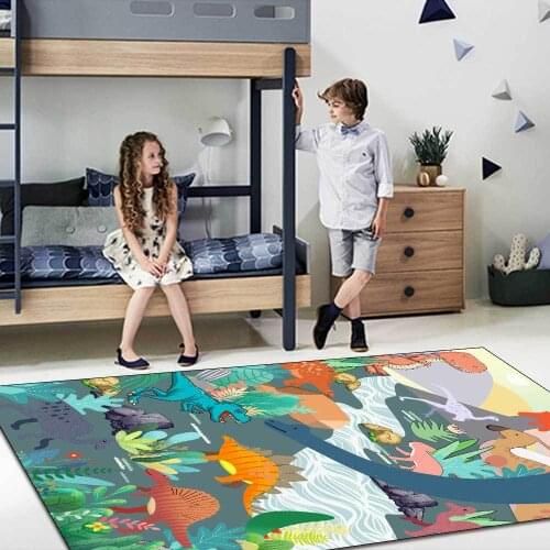 Cartoon 3D Dinosaur Kids Play Area Rugs Baby Room Crawl Floor Mats Child Bedroom Game Rug Home Decor Big Carpets for Living Room