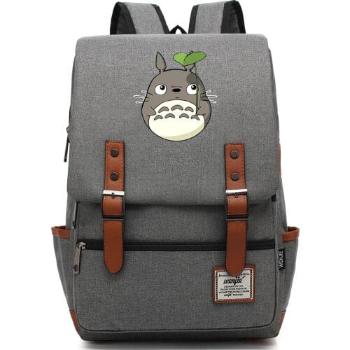 Anime Totoro Backpack Boy Girl School Bag Children Teenager laptop Bag Women Men Backpack Casual Travel Rucksack Mochila