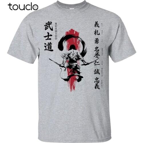 Fan Samurai Warrior Japanese The Seven Virtues of Bushido 2019 New Short Sleeve Men Fashion Men Round Neck Cotton T Shirt
