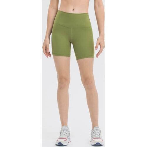 New Gym Jogging Running Women Leggings High Waist Lifting Push Up Tight Sports Pure Color Nude Fitness Yoga Shorts S2064