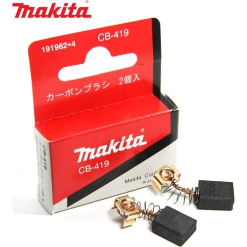 Original Makita CB419 Carbon Brushes 6 x 9 x 11.5mm Coal Spare Parts for Electric Motors CB406 CB407 CB418