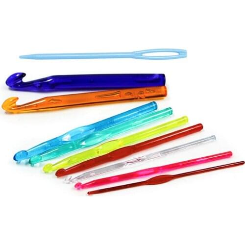 Plastic Crochet Acrylic Crochet Hooks Needles Knitting Needle Weave Craft Yarn Sewing Tools DIY Crafts Weave Knitting Tools